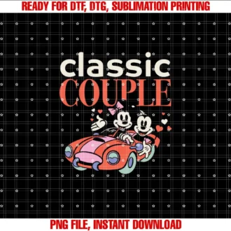 Amazon EssentialsMickey and Minnie Valentines Day Classic Couple T-shirt