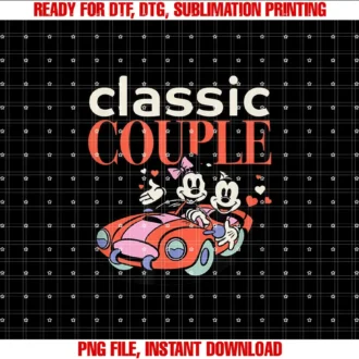 Amazon EssentialsMickey and Minnie Valentines Day Classic Couple T-shirt