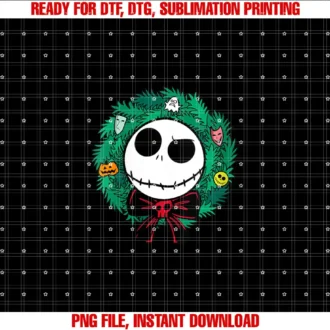 Amazon EssentialsNightmare Before Christmas Jack Festive Holiday Wreath T-shirt