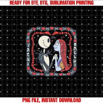 Amazon EssentialsNightmare Before Christmas Jack and Sally Valentines Day T-shirt