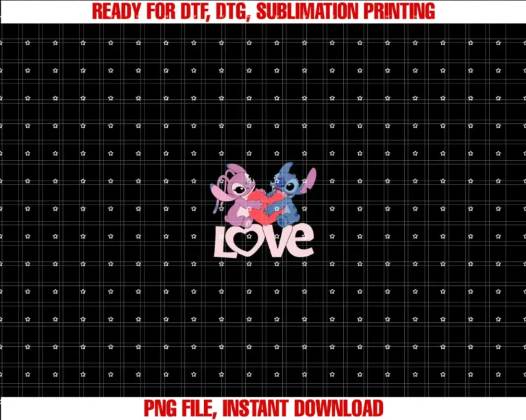 Amazon EssentialsStitch and Angel Love Valentines Day T-shirt