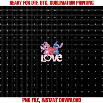 Amazon EssentialsStitch and Angel Love Valentines Day T-shirt