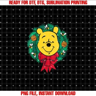 Amazon EssentialsWinnie the Pooh Festive Holiday Christmas Wreath T-shirt