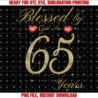 Ambitions Blessed By God For Bday PartyBlessed By God For 65 Years Old 65th Birthday For Women T-shirt