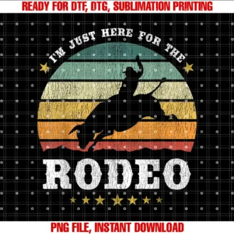 AmericanaIm Just Here For The Rodeo Western Texan Retro Design T-shirt