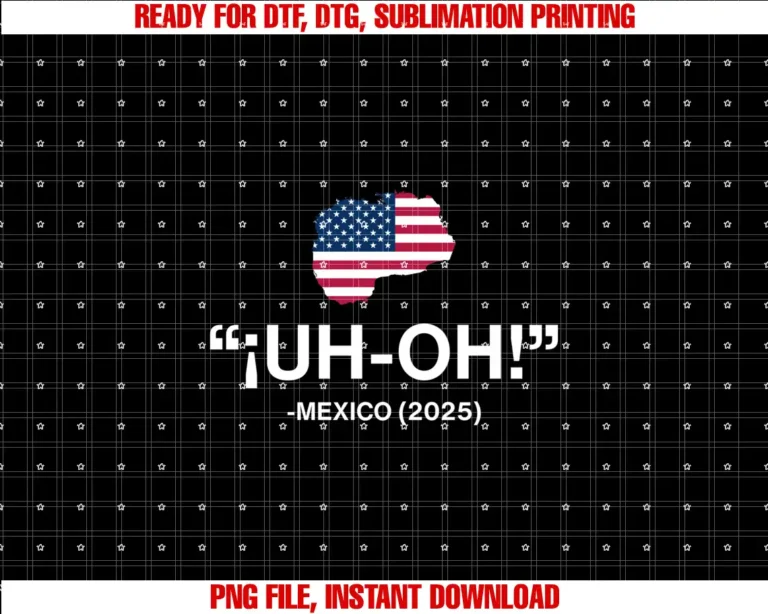 Americas Gulf Trump Mexico America CoFunny Uh Oh Mexico 2025 Gulf Map USA Flag Trump 4th of July Swea T-shirt