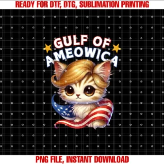 Americas Gulf Trump Mexico America CoGulf of Ameowica America Mexico Trump Hair Cute Cat Kitten T-shirt