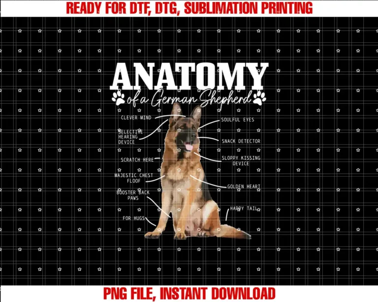 Anatomy Of A German ShepherdFunny Cute Dog Mom Dad T-shirt