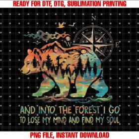And Into The Forest I Go To Lose My Mind CampingBear Retro T-shirt
