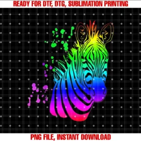 Animal print Rainbow splash zebra colorful zebra print T-shirt