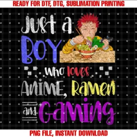 Anime Kawaii GiftsJust A Boy Who Loves Anime Ramen And Gaming Gamer Anime T-shirt