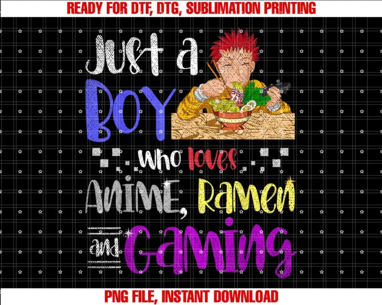 Anime Kawaii GiftsJust A Boy Who Loves Anime Ramen And Gaming Gamer Anime T-shirt
