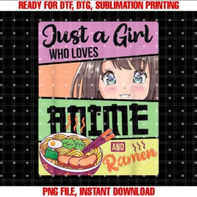 Anime Lovers Love Anime Gifts Clothes ApparelAnime Lover Just A Girl Who Loves Anime and Ramen Manga Gift T-shirt