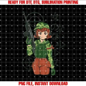 Anime Manga Army by ProvioAnime Army Guns and Girls Bullet Anime Manga Forces Cosplay T-shirt