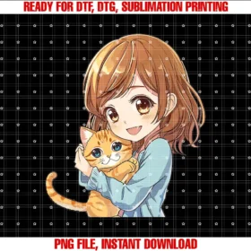 Anime and Cats Lover for Teen Manga kawaii GraphicOtaku T-shirt