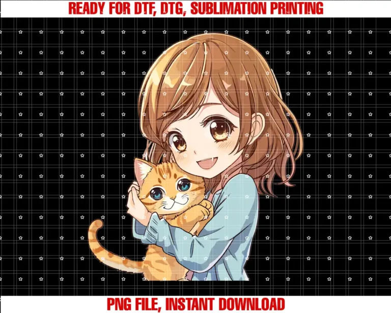Anime and Cats Lover for Teen Manga kawaii GraphicOtaku Swea T-shirt