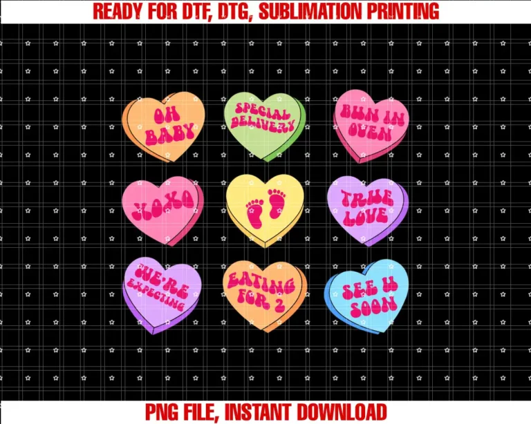Announcement Hearts Candy Valentines Baby TeesPregnancy Announcement Hearts Candy Valentines Baby Reveal T-shirt