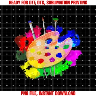 Art Studio Funny Artist Artist Paint Palette And Brushes Art T-shirt