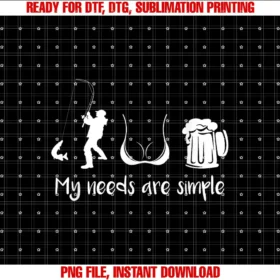Arthur Fishing TeeMy Needs Are Simple Funny Fishing Boobs Beer T-shirt