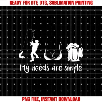 Arthur Fishing TeeMy Needs Are Simple Funny Fishing Boobs Beer T-shirt