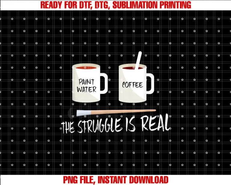 Artist Lifestyle TeezThe Struggle Is Real Artist Paint Mug T-shirt