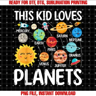 Astronomy Clothes Outfits For Boys Girls Or KidsThis Kid Loves Planets Solar Star System Science Kids Space T-shirt