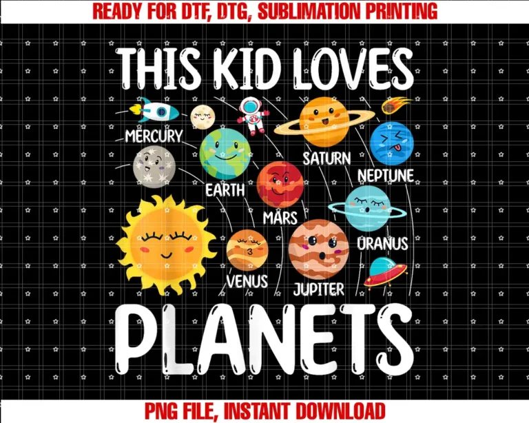 Astronomy Clothes Outfits For Boys Girls Or KidsThis Kid Loves Planets Solar Star System Science Kids Space T-shirt
