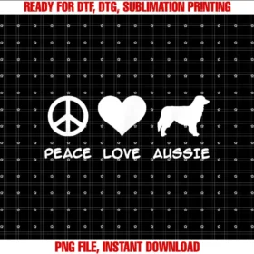 Australian Shepherd storePeace Love Aussie Australian Shepherd T-shirt