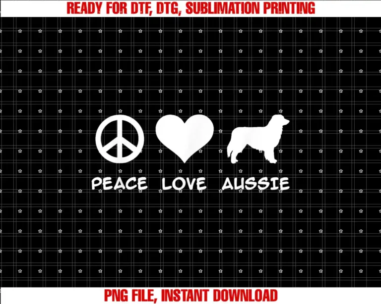 Australian Shepherd storePeace Love Aussie Australian Shepherd T-shirt