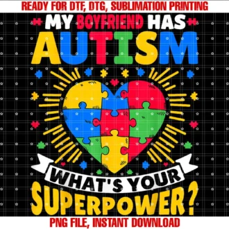 Autism Gifts Shirt for Girlfriend CoMy Boyfriend Has Autism Support Autism Awareness Puzzle T-shirt