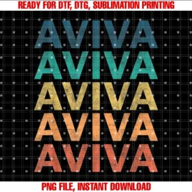 Aviva NameAviva Vintage Retro Aviva Name T-shirt