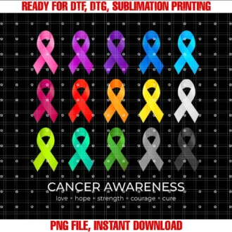 Awareness Fight Cancer In All ColorCancer Awareness Clothing Fight Cancer Ribbon T-shirt