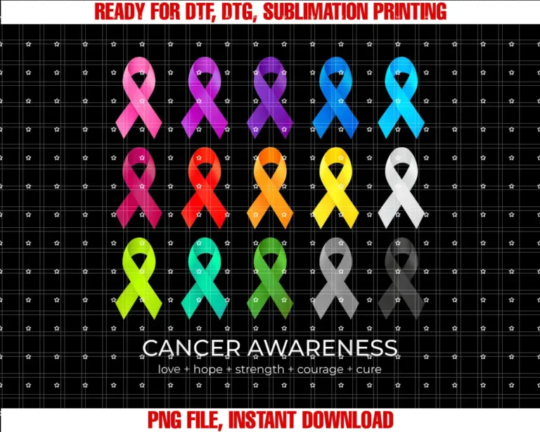 Awareness Fight Cancer In All ColorCancer Awareness Clothing Fight Cancer Ribbon T-shirt