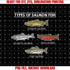 Awesome Fishing Types of Salmon Fish for Salmon Fishing T-shirt