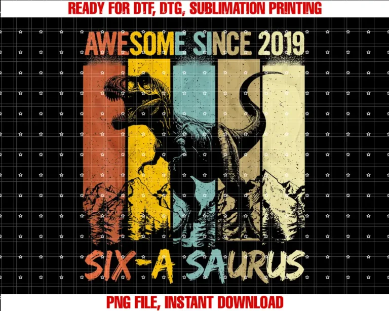 Awesome Since 2019 Trex Birthday 6 Years Old Boy6 Year Old Dinosaur 6th Birthday T Rex Dino Six A Saurus T-shirt
