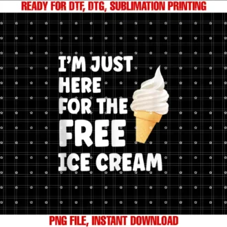 BDAZIm Just Here For The Free Ice Cream Funny Cruise 2025 T-shirt