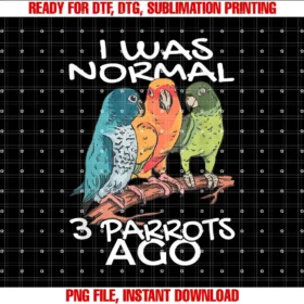 BIRD ENTHUSIASTS COCKATOO BUDGERIGAR PARROT LOVERSI Was Normal 3 Parrot Ago Cockatiel Bird Animal Print Black T-shirt