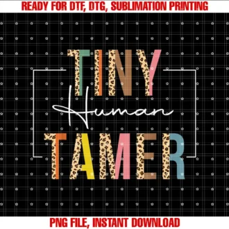 Back To School Tiny Human Tamer TeeTiny Human Tamer Leopard Back To Shool Cute Teacher T-shirt