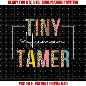 Back To School Tiny Human Tamer TeeTiny Human Tamer Leopard Back To Shool Cute Teacher T-shirt