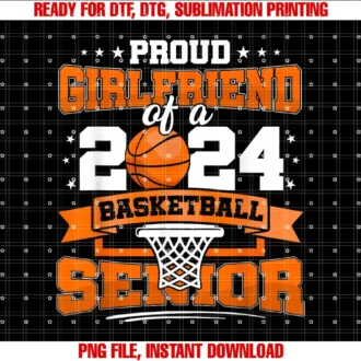 Back To SchoolProud Girlfriend Of A 2025 Senior Basketball Graduate 2025 T-shirt