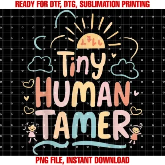 Back to School Teacher ClothingTiny Human Tamer Kindergarten Teacher Class Graphic T-shirt