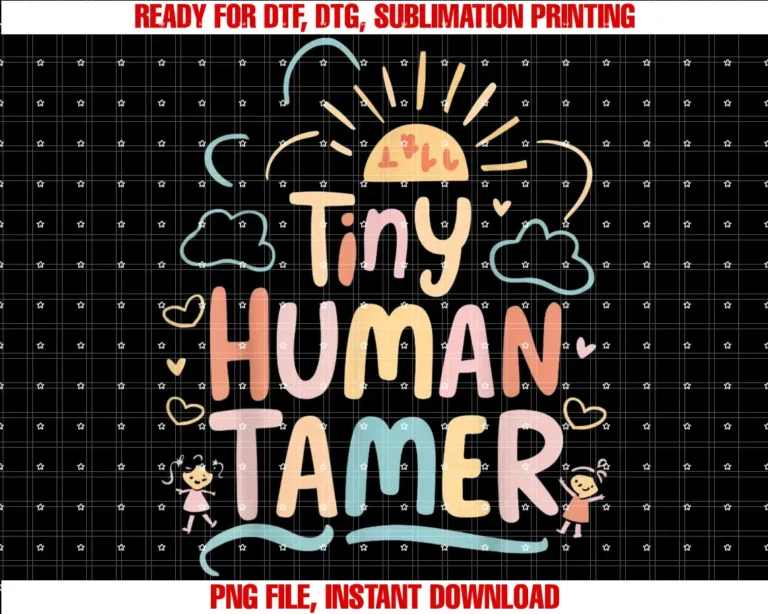 Back to School Teacher ClothingTiny Human Tamer Kindergarten Teacher Class Graphic T-shirt