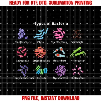 Bacteria Microbiologist Biology ScienceTypes of Bacteria Microbiologist Biology Science Teacher T-shirt