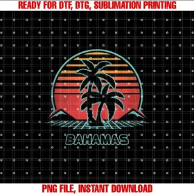 Bahamas Retro Vintage 80s Style T-shirt