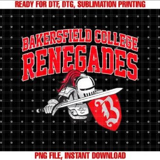 Bakersfield College Renegades Vintage DesignBakersfield College Renegades Arch Vintage Sports Design Men T-shirt