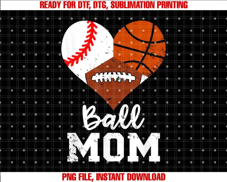 Baseball Lover ApparelBall Mom Funny Baseball Football Basketball Mom T-shirt