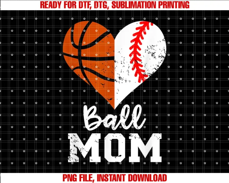 Baseball Lover ApparelBall Mom Heart Funny Baseball Basketball Mom T-shirt