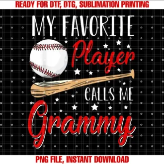 Baseball Player TeeBaseball My Favorite Player Calls Me Grammy Heart Grandma T-shirt