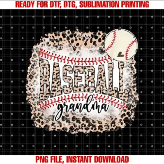 Baseball Softball Grandma Gift TeeBaseball Grandma From Grandson Leopard Softball Mothers Day T-shirt
