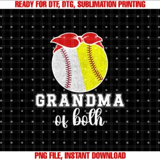 Baseball Softball Grandma On Mothers DayWomens Grandma Of Both Softball Baseball Grandma T-shirt